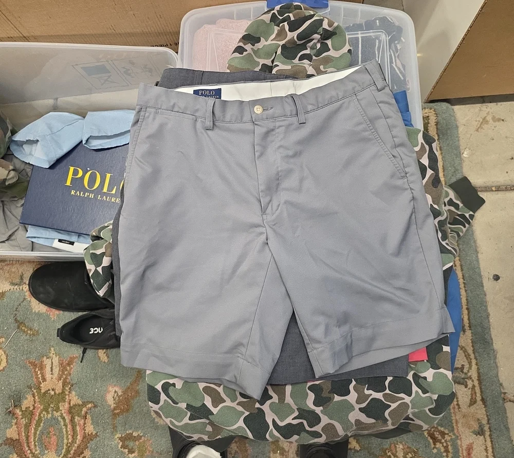 Polo by Ralph Lauren Light Gray Flat Front Men’s Shorts